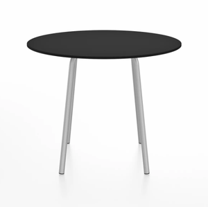 Emeco Parrish Cafe Table - Round Top Dining Tables Emeco Table Top 36" Clear Anodized Aluminum Black HPL