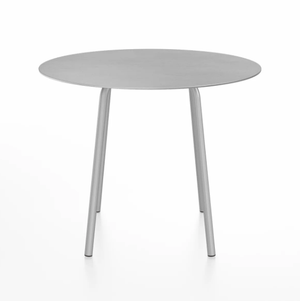 Emeco Parrish Cafe Table - Round Top Dining Tables Emeco Table Top 36" Clear Anodized Aluminum Brushed Aluminum