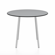 Emeco Parrish Cafe Table - Round Top Dining Tables Emeco Table Top 36" Clear Anodized Aluminum Gray HPL