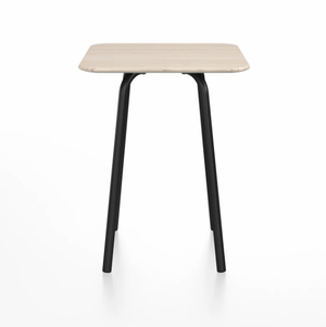 Emeco Parrish Cafe Table - Square Top Dining Tables Emeco Table Top 24" Black Powder Coated Aluminum Ash Wood