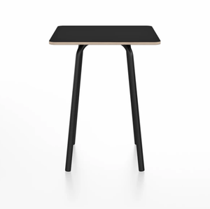 Emeco Parrish Cafe Table - Square Top Dining Tables Emeco Table Top 24" Black Powder Coated Aluminum Black Laminate Plywood
