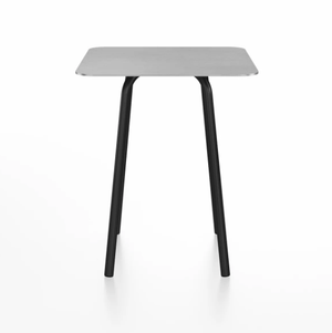 Emeco Parrish Cafe Table - Square Top Dining Tables Emeco Table Top 24" Black Powder Coated Aluminum Brushed Aluminum