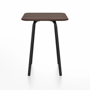 Emeco Parrish Cafe Table - Square Top Dining Tables Emeco Table Top 24" Black Powder Coated Aluminum Walnut Wood