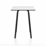 Emeco Parrish Cafe Table - Square Top Dining Tables Emeco Table Top 24" Black Powder Coated Aluminum White HPL