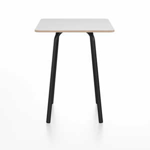 Emeco Parrish Cafe Table - Square Top Dining Tables Emeco Table Top 24" Black Powder Coated Aluminum White Laminate Plywood