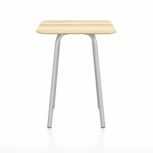 Emeco Parrish Cafe Table - Square Top Dining Tables Emeco Table Top 24" Clear Anodized Aluminum Accoya Wood