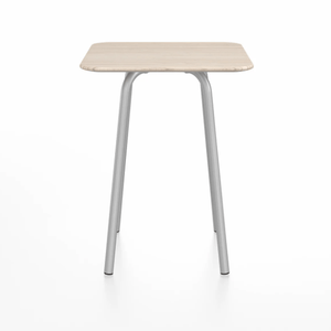 Emeco Parrish Cafe Table - Square Top Dining Tables Emeco Table Top 24" Clear Anodized Aluminum Ash Wood