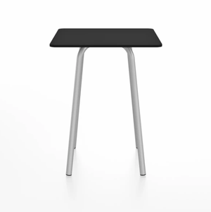Emeco Parrish Cafe Table - Square Top Dining Tables Emeco Table Top 24" Clear Anodized Aluminum Black HPL
