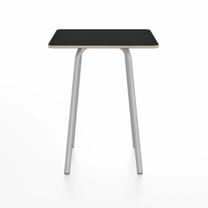 Emeco Parrish Cafe Table - Square Top Dining Tables Emeco Table Top 24" Clear Anodized Aluminum Black Laminate Plywood