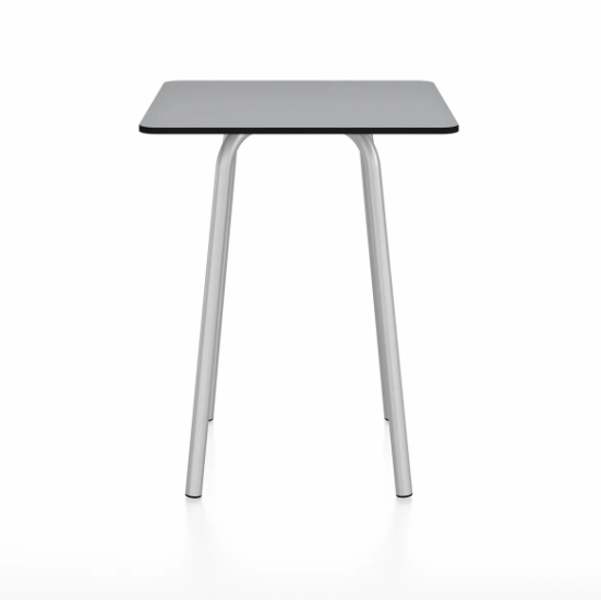 Emeco Parrish Cafe Table - Square Top Dining Tables Emeco Table Top 24" Clear Anodized Aluminum Gray HPL