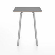 Emeco Parrish Cafe Table - Square Top Dining Tables Emeco Table Top 24" Clear Anodized Aluminum Gray Laminate Plywood