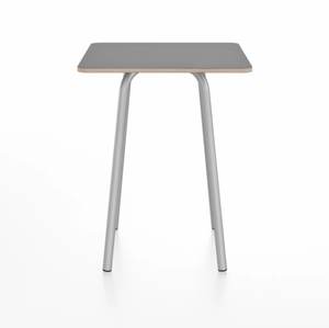 Emeco Parrish Cafe Table - Square Top Dining Tables Emeco Table Top 24" Clear Anodized Aluminum Gray Laminate Plywood