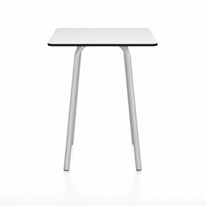 Emeco Parrish Cafe Table - Square Top Dining Tables Emeco Table Top 24" Clear Anodized Aluminum White HPL