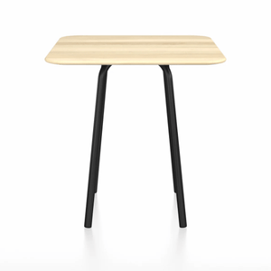 Emeco Parrish Cafe Table - Square Top Dining Tables Emeco Table Top 30" Black Powder Coated Aluminum Accoya Wood