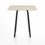 Emeco Parrish Cafe Table - Square Top Dining Tables Emeco Table Top 30" Black Powder Coated Aluminum Ash Wood
