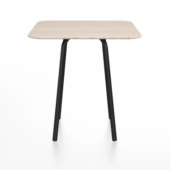 Emeco Parrish Cafe Table - Square Top Dining Tables Emeco Table Top 30" Black Powder Coated Aluminum Ash Wood