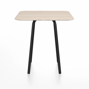 Emeco Parrish Cafe Table - Square Top Dining Tables Emeco Table Top 30" Black Powder Coated Aluminum Ash Wood