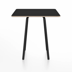 Emeco Parrish Cafe Table - Square Top Dining Tables Emeco Table Top 30" Black Powder Coated Aluminum Black Laminate Plywood