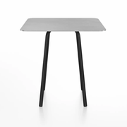 Emeco Parrish Cafe Table - Square Top Dining Tables Emeco Table Top 30" Black Powder Coated Aluminum Brushed Aluminum