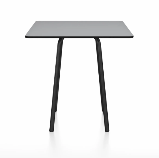 Emeco Parrish Cafe Table - Square Top Dining Tables Emeco Table Top 30" Black Powder Coated Aluminum Gray HPL