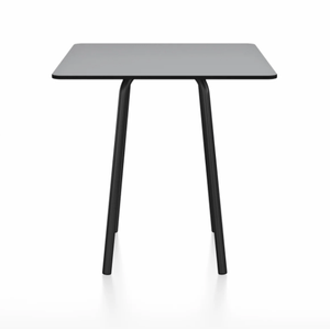Emeco Parrish Cafe Table - Square Top Dining Tables Emeco Table Top 30" Black Powder Coated Aluminum Gray Laminate Plywood