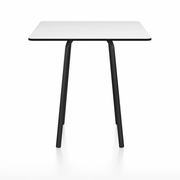 Emeco Parrish Cafe Table - Square Top Dining Tables Emeco Table Top 30" Black Powder Coated Aluminum White Laminate Plywood