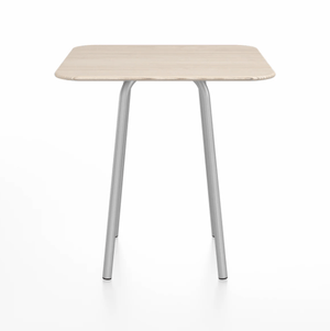 Emeco Parrish Cafe Table - Square Top Dining Tables Emeco Table Top 30" Clear Anodized Aluminum Ash Wood
