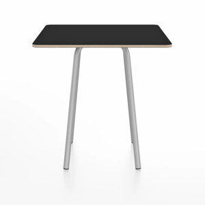 Emeco Parrish Cafe Table - Square Top Dining Tables Emeco Table Top 30" Clear Anodized Aluminum Black Laminate Plywood