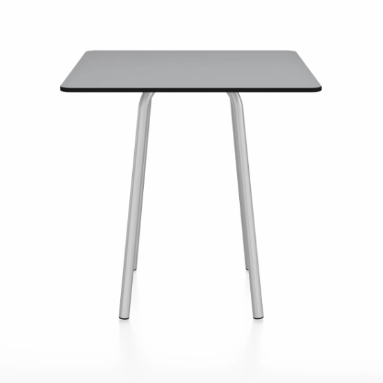 Emeco Parrish Cafe Table - Square Top Dining Tables Emeco Table Top 30" Clear Anodized Aluminum Gray HPL