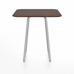 Emeco Parrish Cafe Table - Square Top Dining Tables Emeco Table Top 30" Clear Anodized Aluminum Walnut Wood