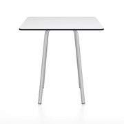 Emeco Parrish Cafe Table - Square Top Dining Tables Emeco Table Top 30" Clear Anodized Aluminum White HPL