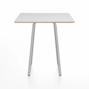 Emeco Parrish Cafe Table - Square Top Dining Tables Emeco Table Top 30" Clear Anodized Aluminum White Laminate Plywood