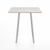 Emeco Parrish Cafe Table - Square Top Dining Tables Emeco Table Top 30" Clear Anodized Aluminum White Laminate Plywood