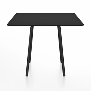 Emeco Parrish Cafe Table - Square Top Dining Tables Emeco Table Top 36" Black Powder Coated Aluminum Black HPL
