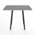 Emeco Parrish Cafe Table - Square Top Dining Tables Emeco Table Top 36" Black Powder Coated Aluminum Gray Laminate Plywood