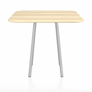 Emeco Parrish Cafe Table - Square Top Dining Tables Emeco Table Top 36" Clear Anodized Aluminum Accoya Wood