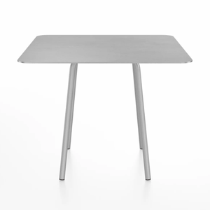Emeco Parrish Cafe Table - Square Top Dining Tables Emeco Table Top 36" Clear Anodized Aluminum Brushed Aluminum