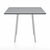 Emeco Parrish Cafe Table - Square Top Dining Tables Emeco Table Top 36" Clear Anodized Aluminum Gray HPL