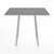 Emeco Parrish Cafe Table - Square Top Dining Tables Emeco Table Top 36" Clear Anodized Aluminum Gray Laminate Plywood