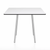 Emeco Parrish Cafe Table - Square Top Dining Tables Emeco Table Top 36" Clear Anodized Aluminum White HPL