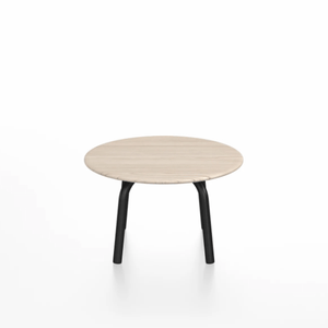 Emeco Parrish Low Table - Round Top Coffee Tables Emeco Table Top 24" Black Powder Coated Aluminum Ash Wood