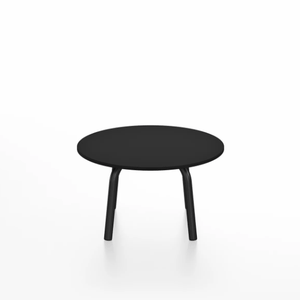 Emeco Parrish Low Table - Round Top Coffee Tables Emeco Table Top 24" Black Powder Coated Aluminum Black HPL
