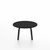 Emeco Parrish Low Table - Round Top Coffee Tables Emeco Table Top 24" Black Powder Coated Aluminum Black HPL