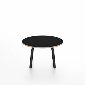 Emeco Parrish Low Table - Round Top Coffee Tables Emeco Table Top 24" Black Powder Coated Aluminum Black Laminate Plywood