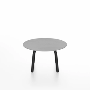 Emeco Parrish Low Table - Round Top Coffee Tables Emeco Table Top 24" Black Powder Coated Aluminum Brushed Aluminum