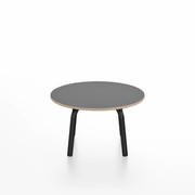 Emeco Parrish Low Table - Round Top Coffee Tables Emeco Table Top 24" Black Powder Coated Aluminum Gray Laminate Plywood