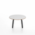 Emeco Parrish Low Table - Round Top Coffee Tables Emeco Table Top 24" Black Powder Coated Aluminum White Laminate Plywood