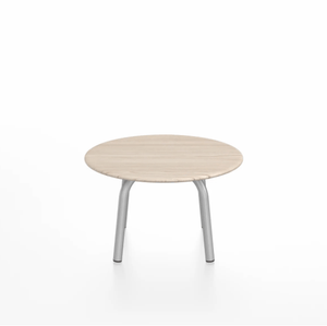 Emeco Parrish Low Table - Round Top Coffee Tables Emeco Table Top 24" Clear Anodized Aluminum Ash Wood