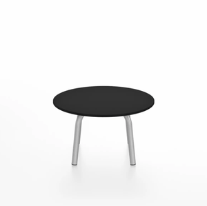 Emeco Parrish Low Table - Round Top Coffee Tables Emeco Table Top 24" Clear Anodized Aluminum Black HPL