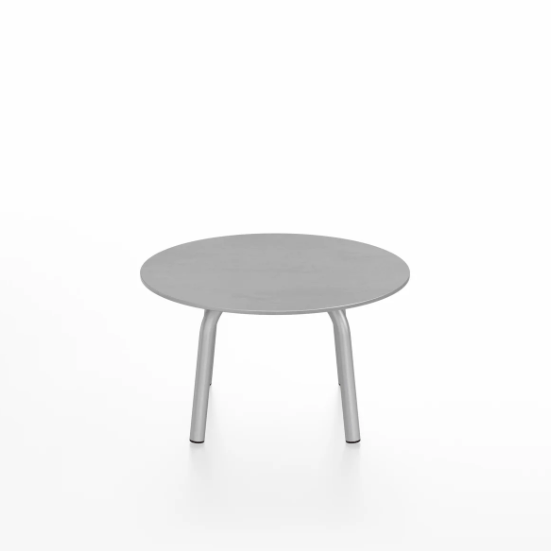 Emeco Parrish Low Table - Round Top Coffee Tables Emeco Table Top 24" Clear Anodized Aluminum Brushed Aluminum